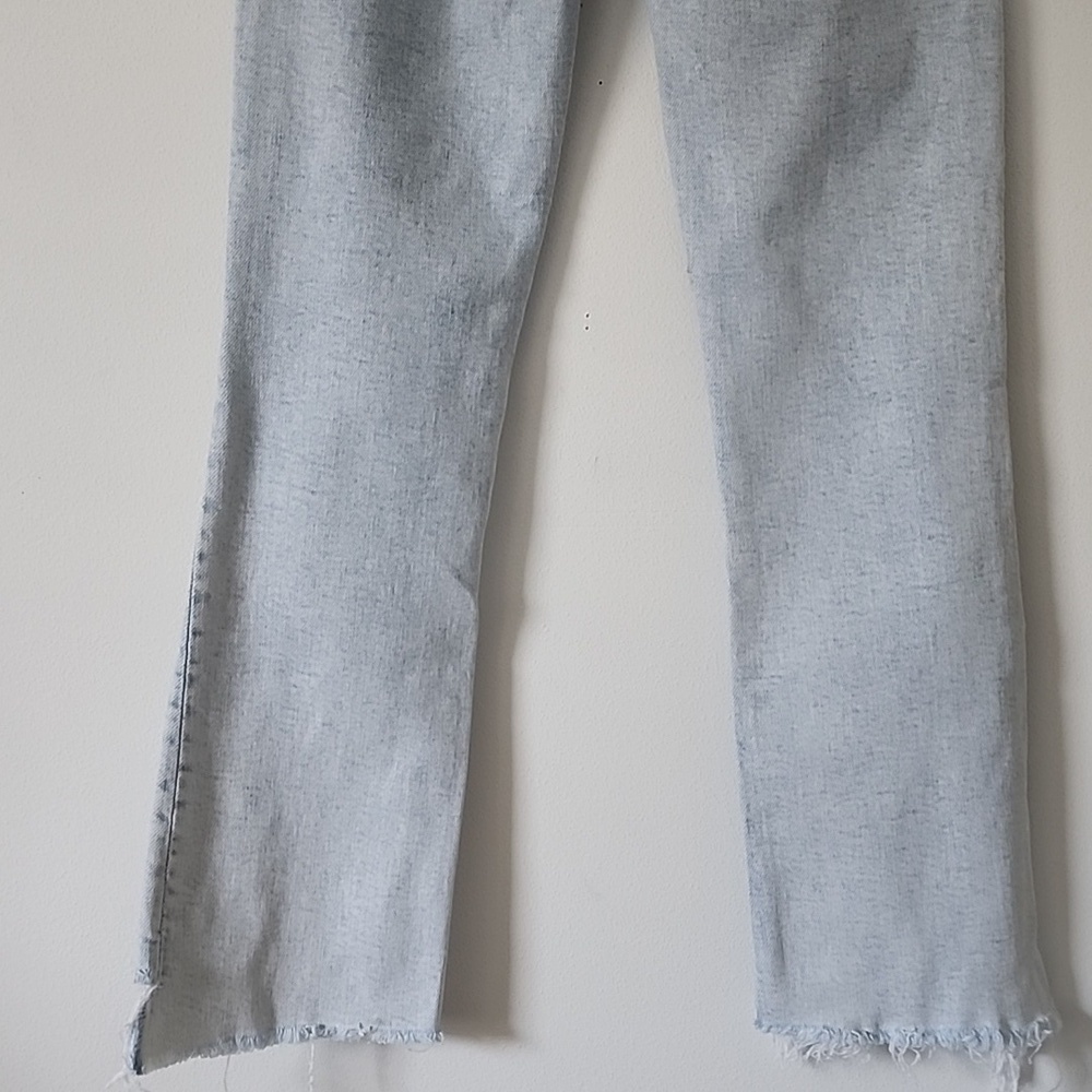 Mother The Insider Crop Step Fray Jeans In Smooth Sailing Size 24 - Picture 13 of 16